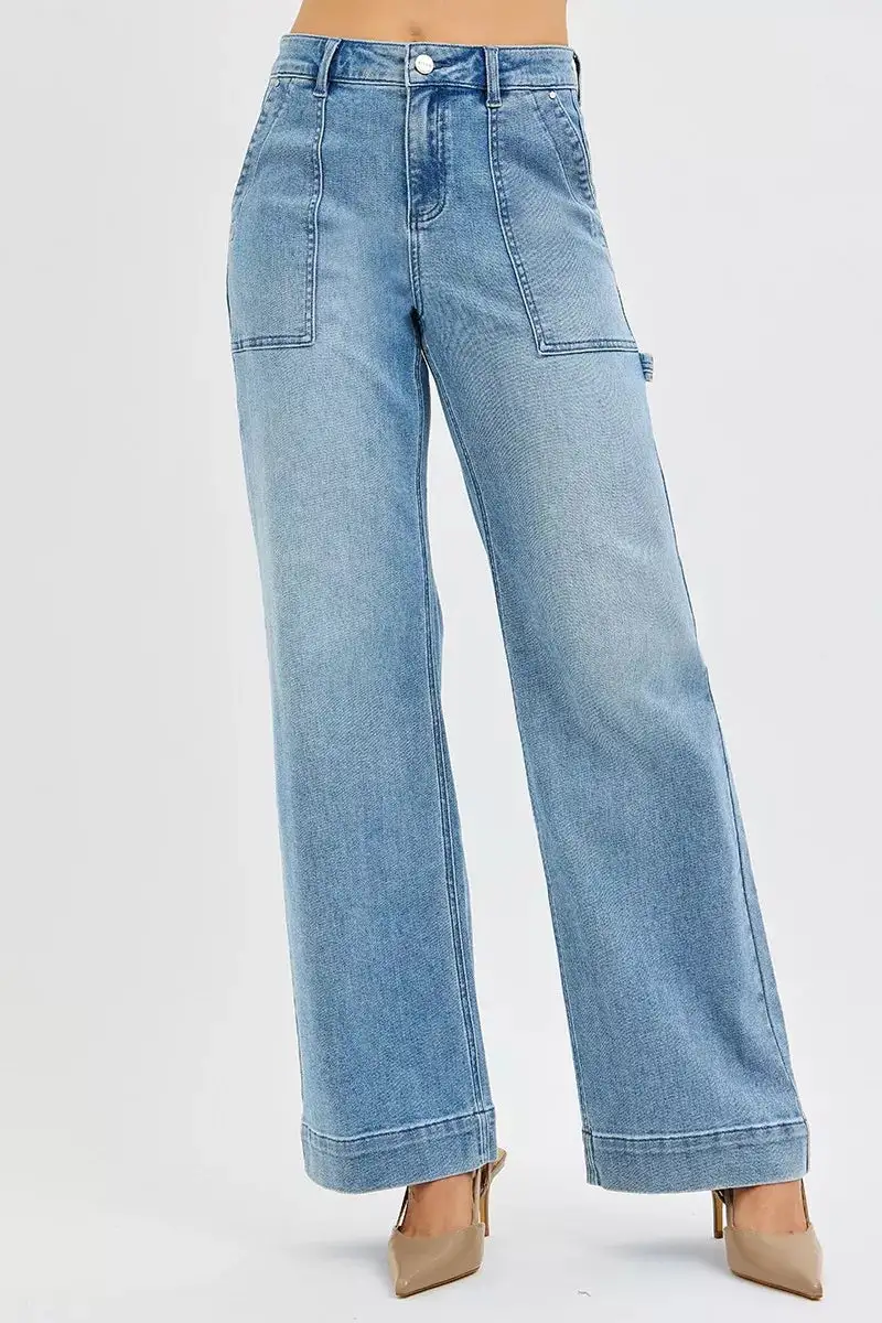 Modern High Rise Straight Leg Jeans