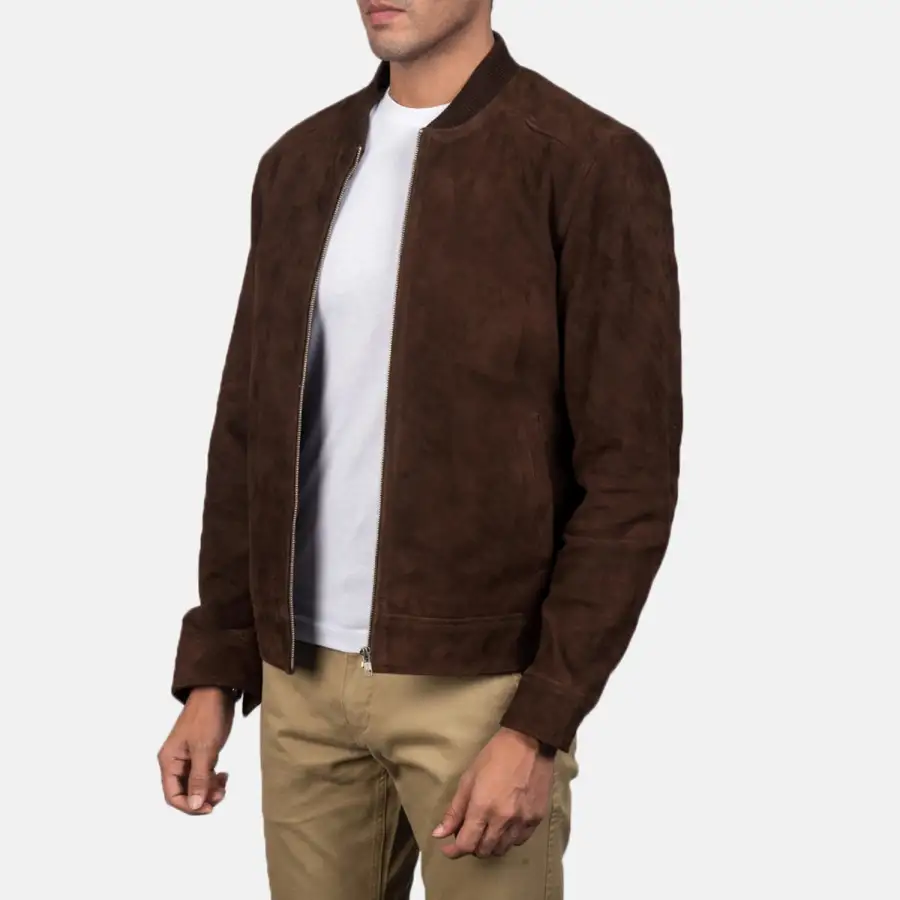 Men's Bomber Suede Jacket