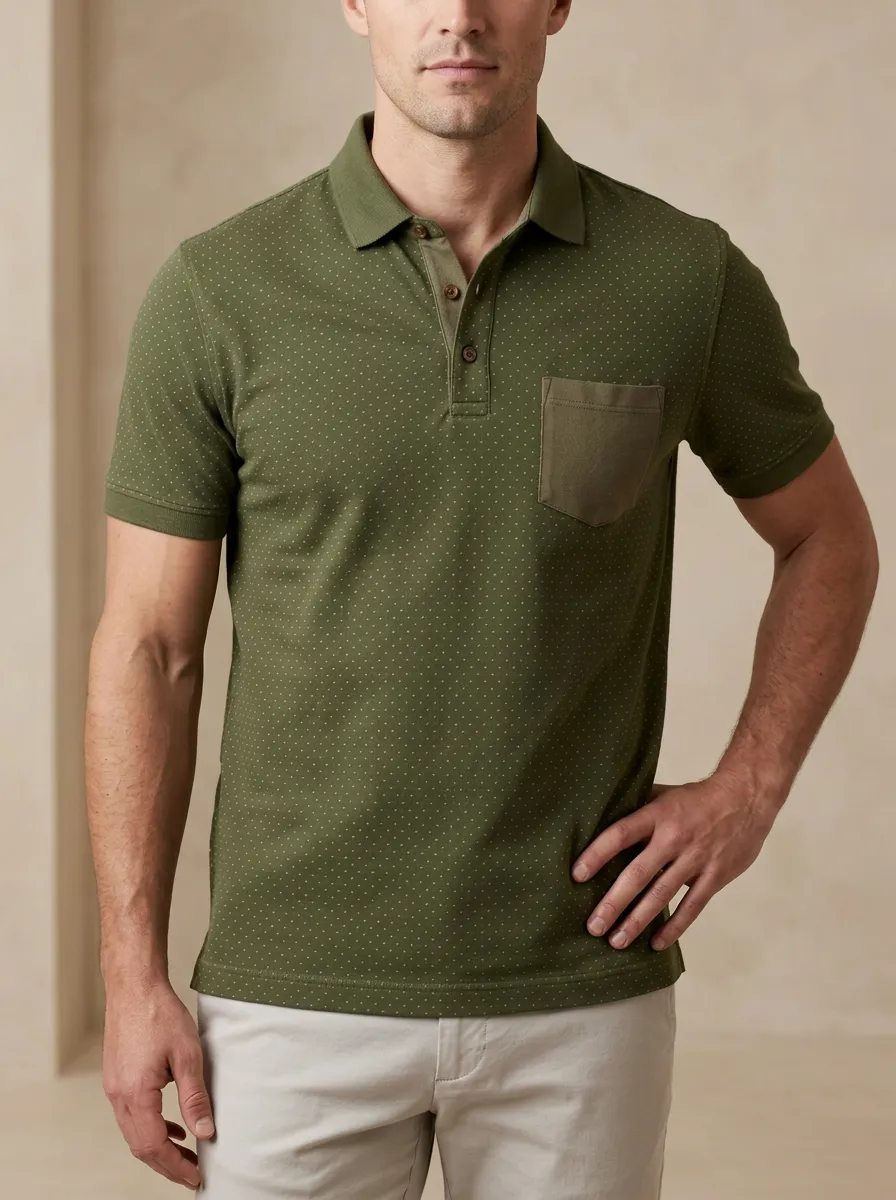 Polka-Dot Men's Polo Shirt