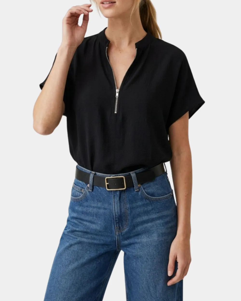 Half Zip Blouse