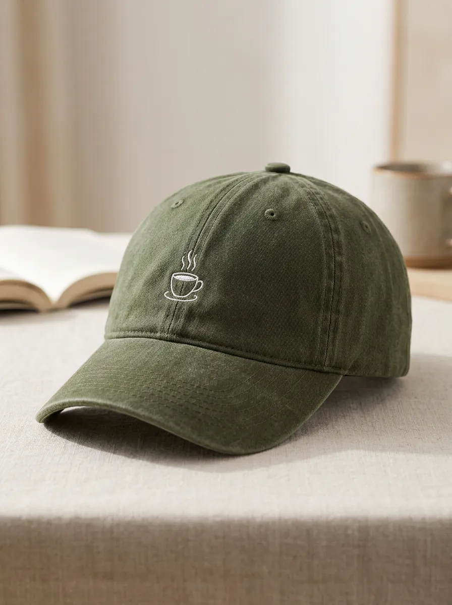 Refined Coffee-Lover Embroidered Minimal Unisex Baseball Cap