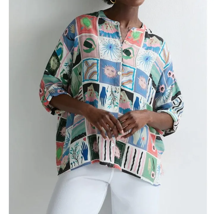 Boxy Three-Quarter-Sleeve Women's Shirt