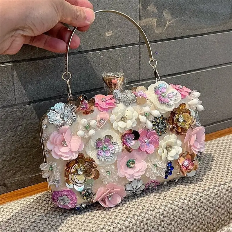 Flower Diamond Evening Clutch