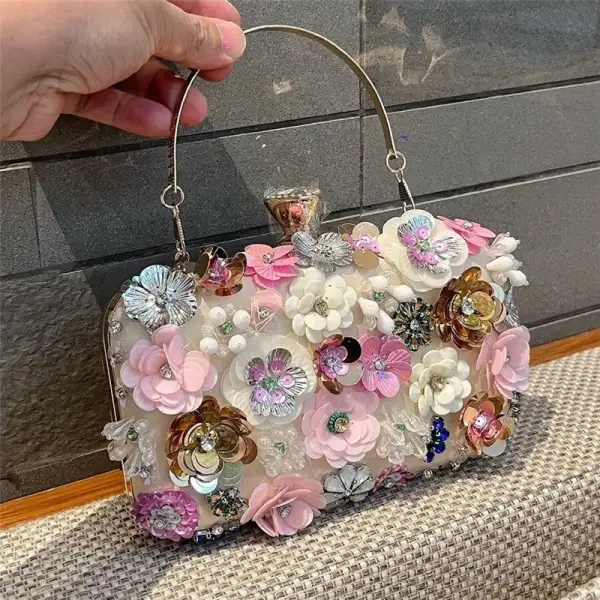 Flower Diamond Evening Clutch