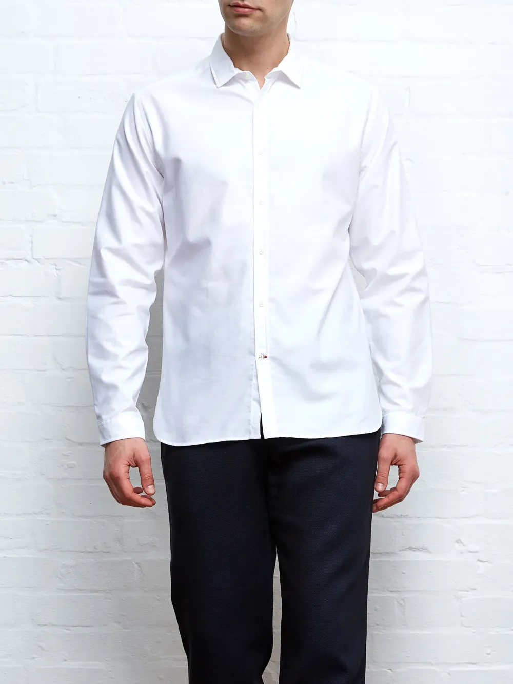 Casual Style White Organic Cotton Shirt