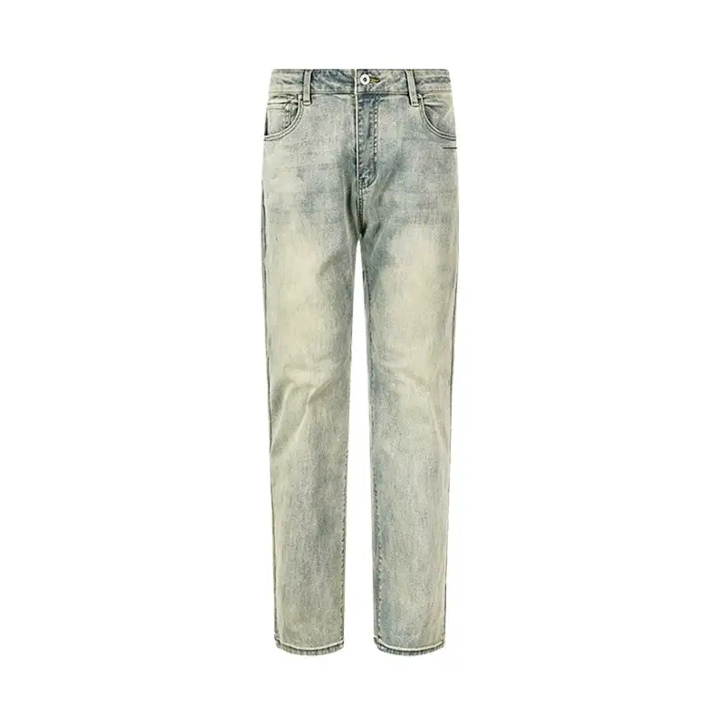 Straight-Leg Light-Wash Jeans