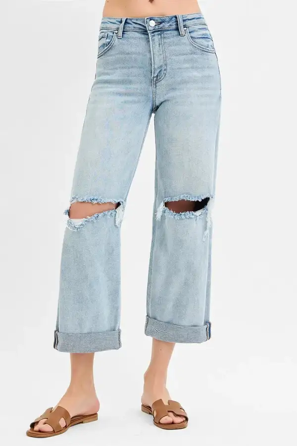 Polished Mid Rise Denim Jeans