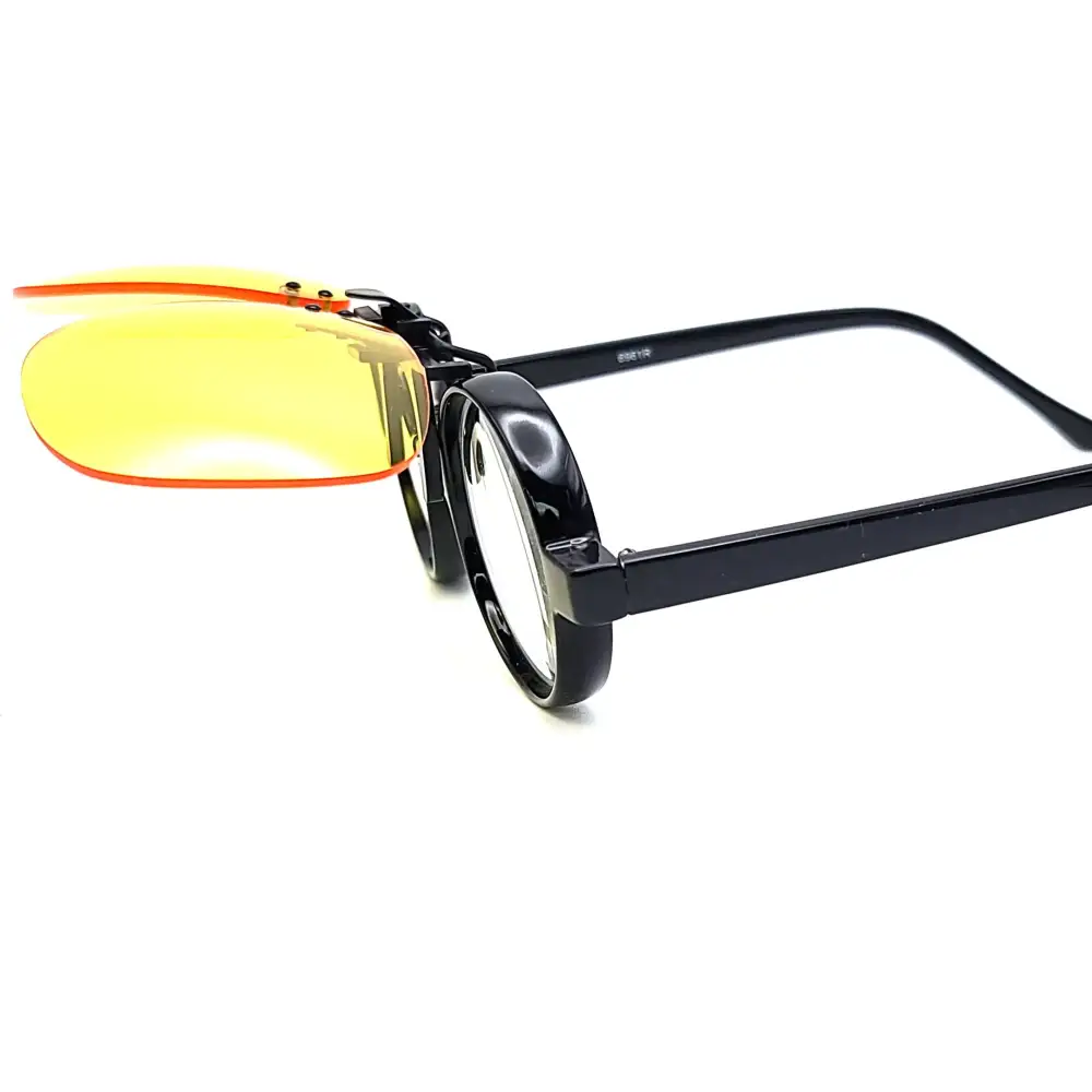 60mm Navigator Yellow Lens Flip-Up Clip-On Sunglasses