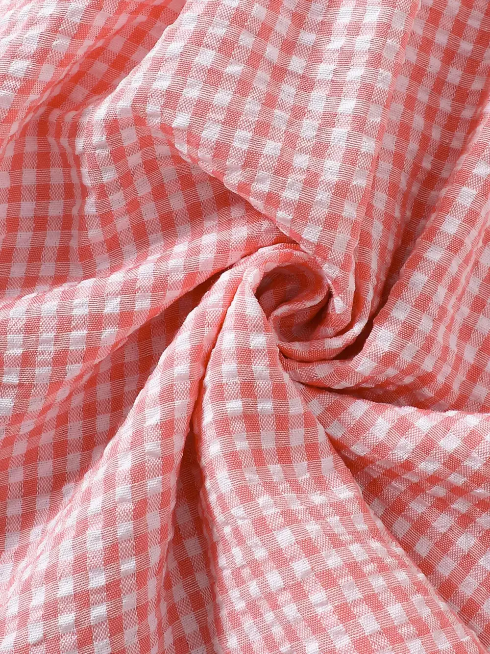 Girls Smocked Plaid Ruffle Sleeve Dress