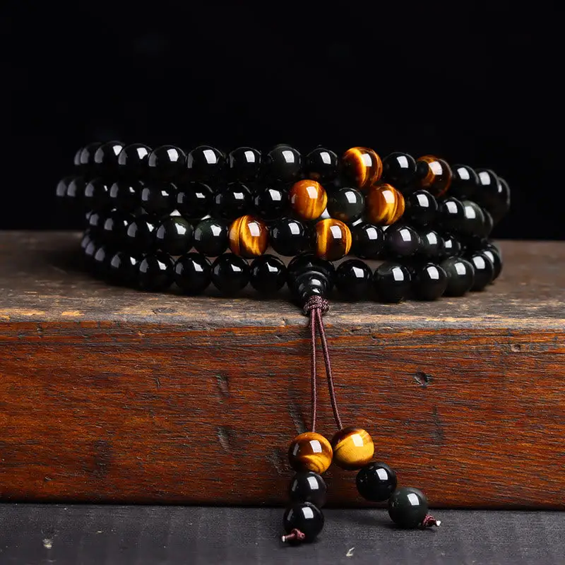Beads Obsidian Lce Obsidian Fulfilment Mala Bracelet