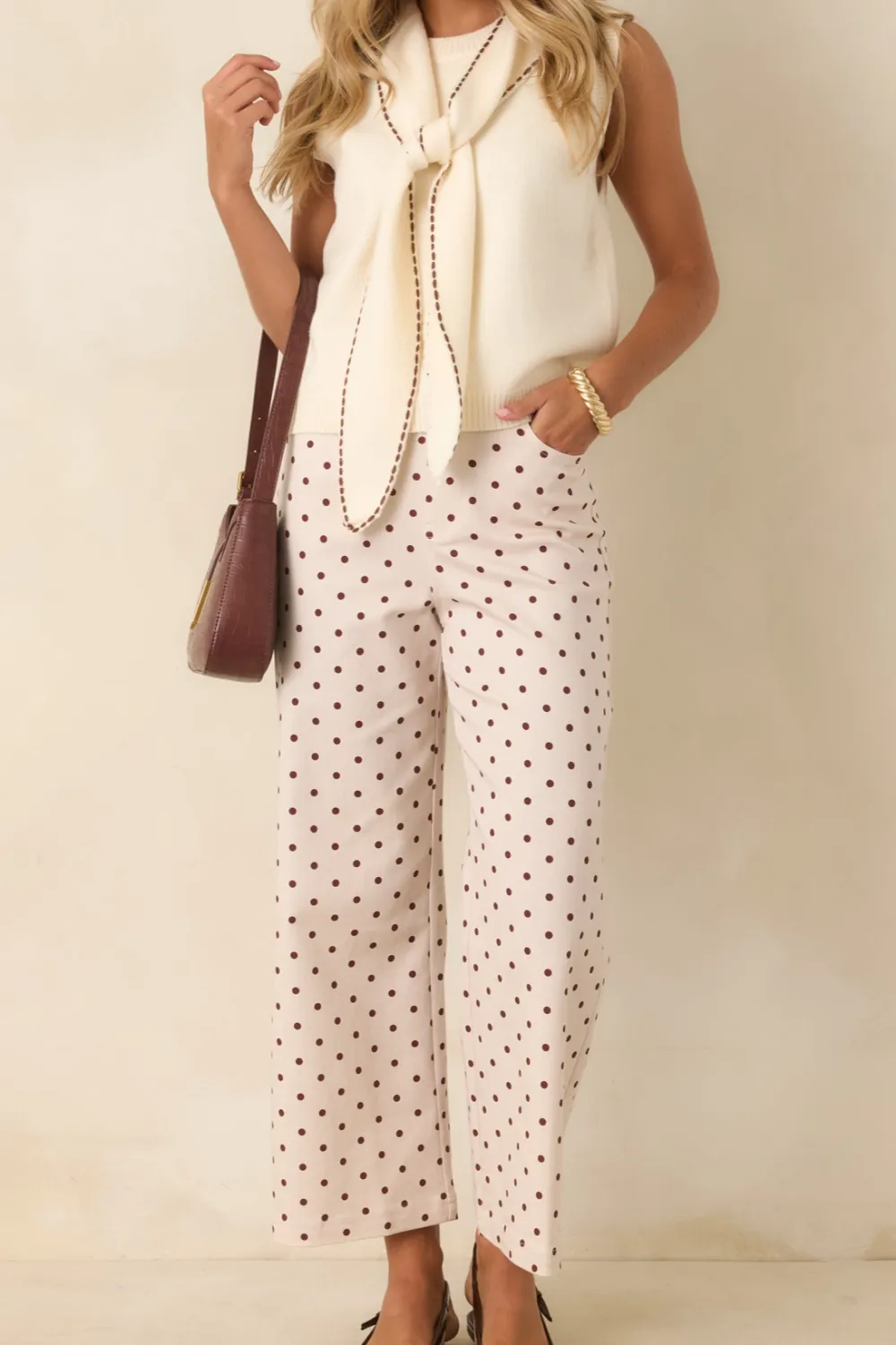 Polka Dot Cotton Pants