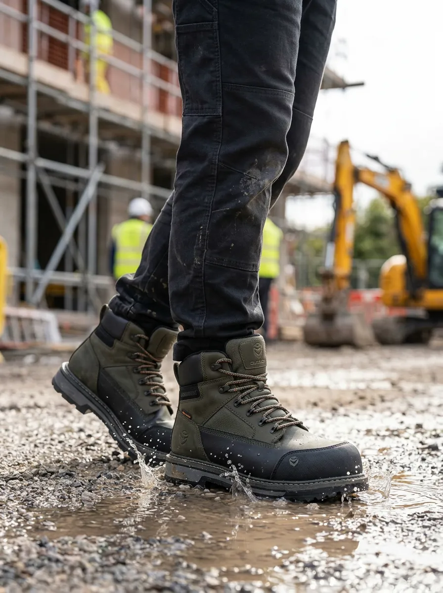 Classic Construction Detail Men' Waterproof Work Boots