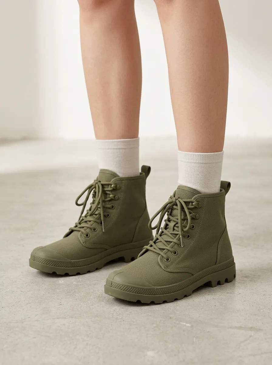 Canvas Hiking Boots