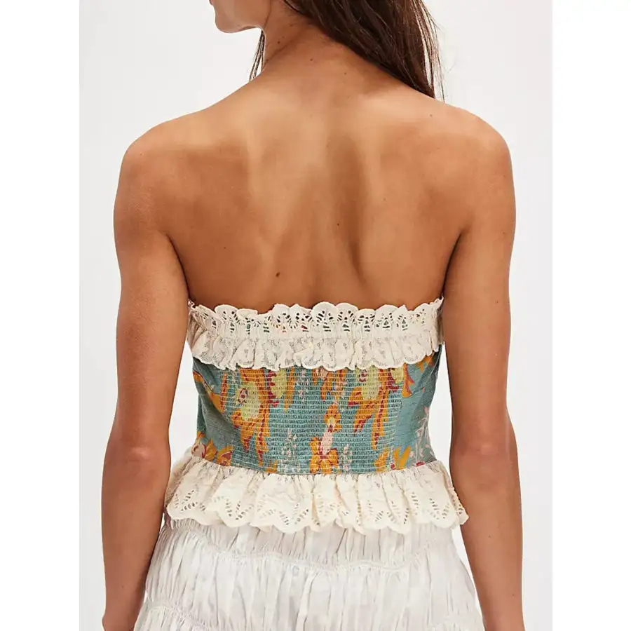 Lace Trim Tube Top