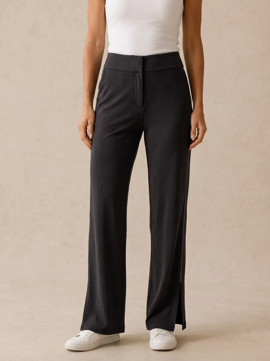 Women's Side-Zip Detail Trousers
