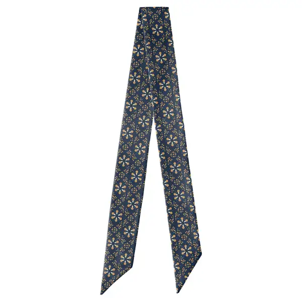 Deco Floral Pattern Hair Scarf