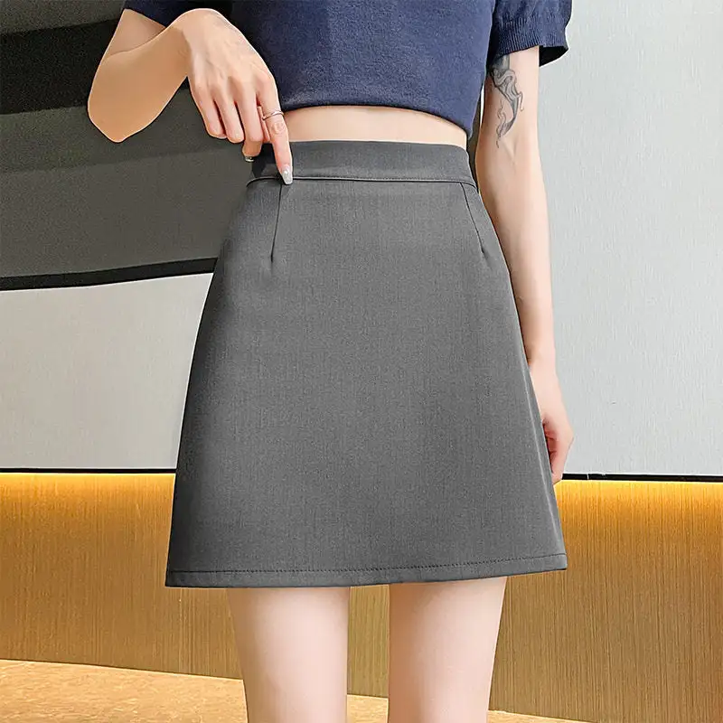 Refined High Waist A-Line Blazer Short Skirt