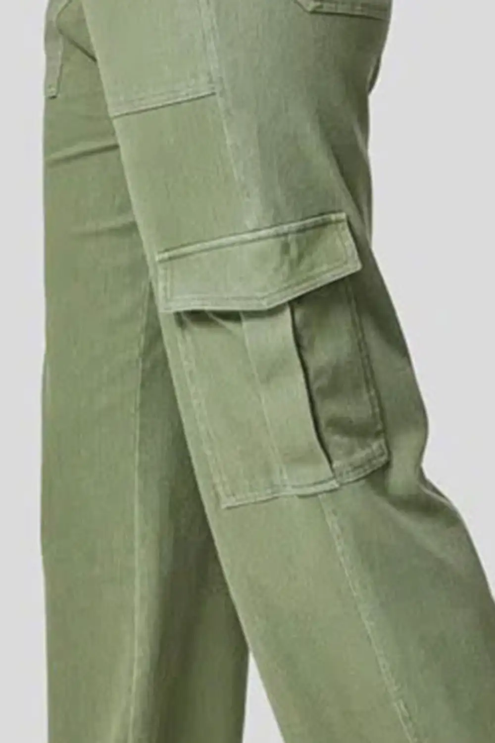 Refined High-Waist Washed Pocketed Stretch Straight Leg Jeans