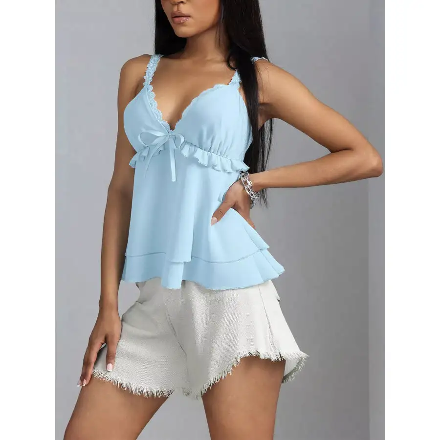 Lace Detail Layered Camisole Top