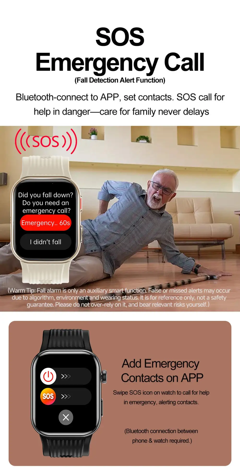 Airbag Blood Pressure ECG Smartwatch | Carelders QS67