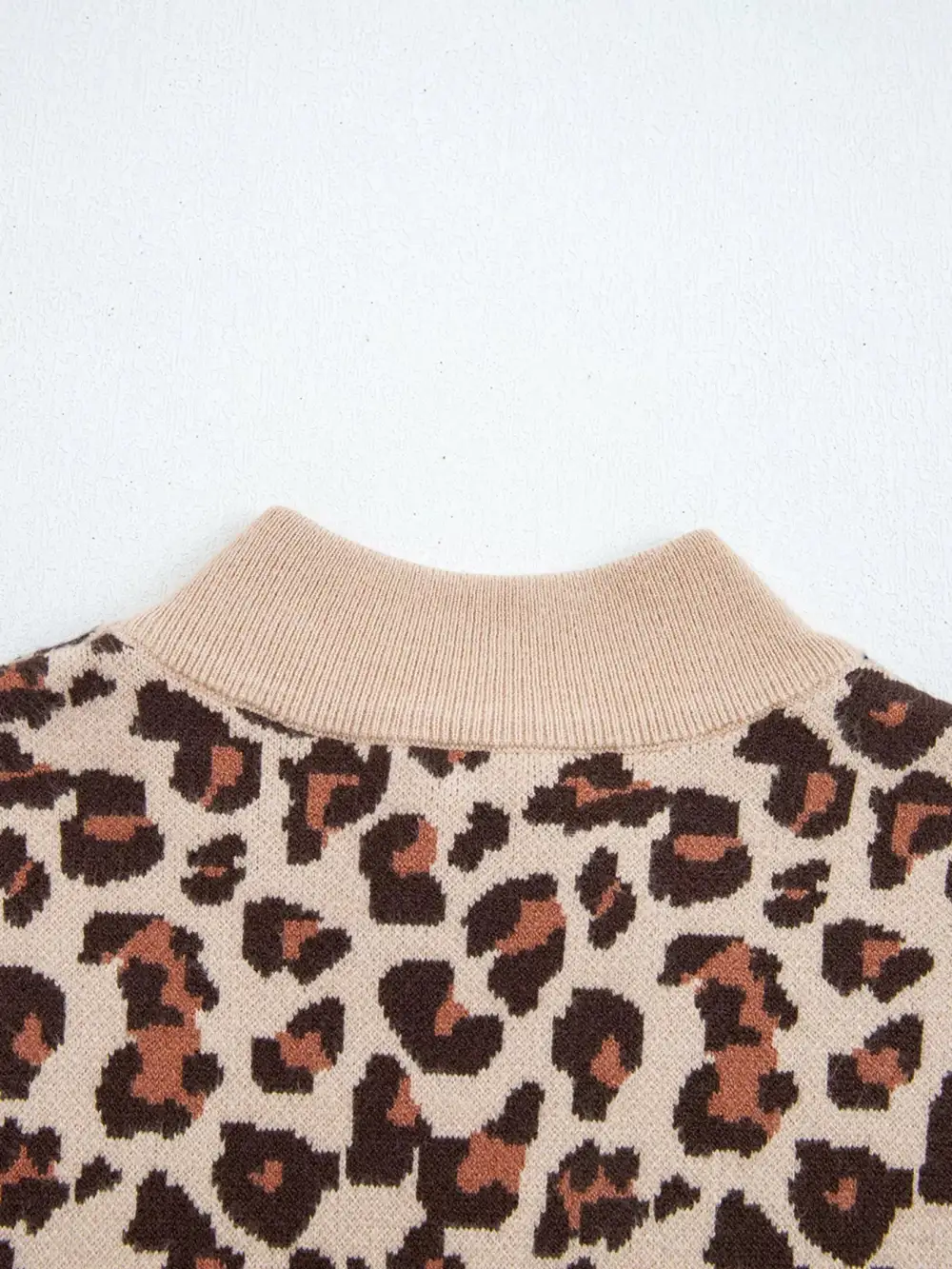 Animal Print High Neck Mini Dress