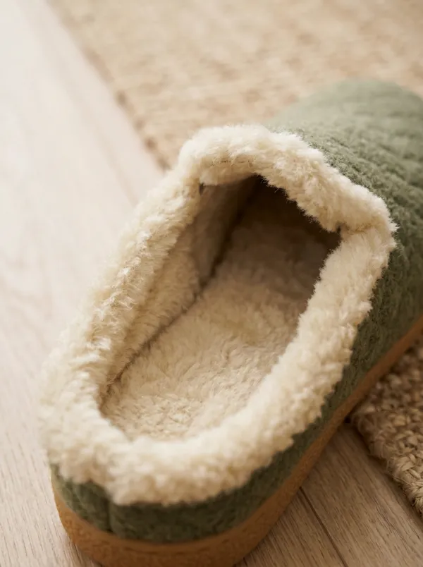 Classic Quilted Fleece Lined Essential Unisex Warm Wool Shoes