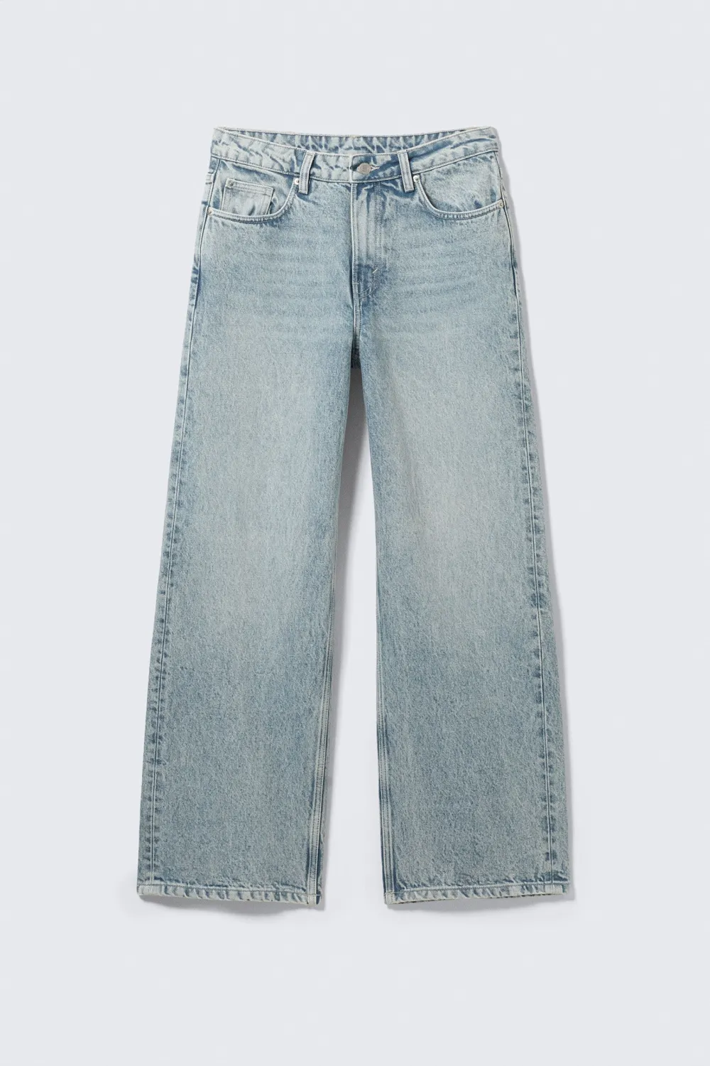 Loose Low Rise Jeans With Pockets