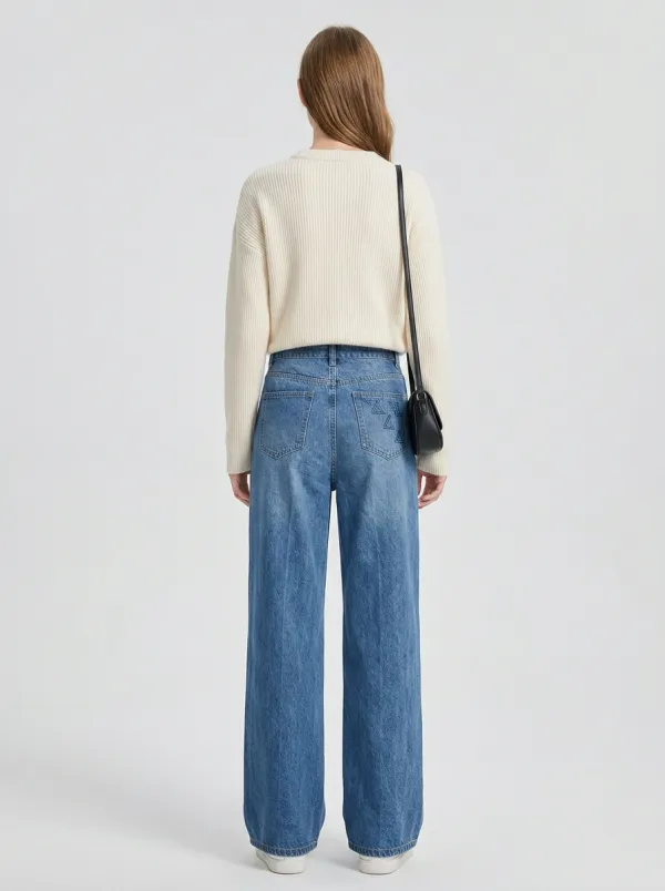 Women's Wide Leg Casual Denim Jeans