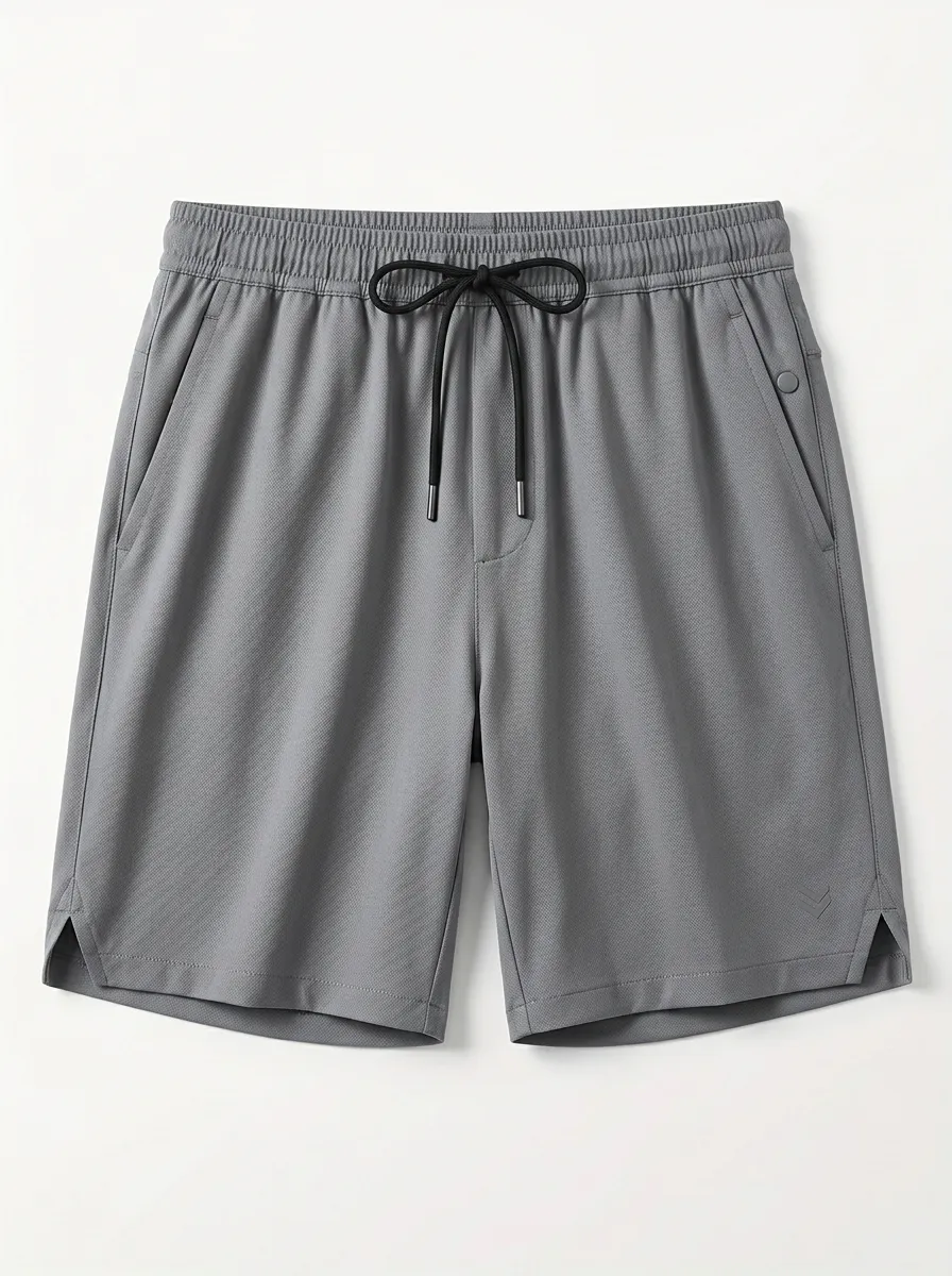 Relaxed-Look Ice-Silk Casual Stretch Shorts
