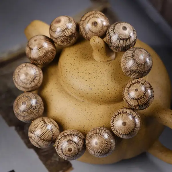 Gnetum Wood Beads Bracelet