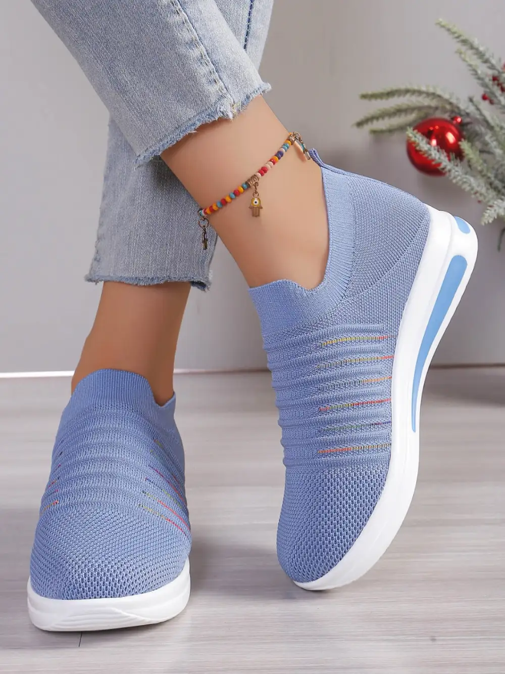 Wedge Mesh Sneakers