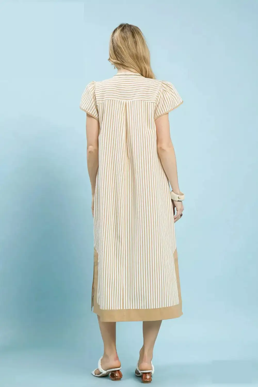 Midi Midi Dress with Lace Trim