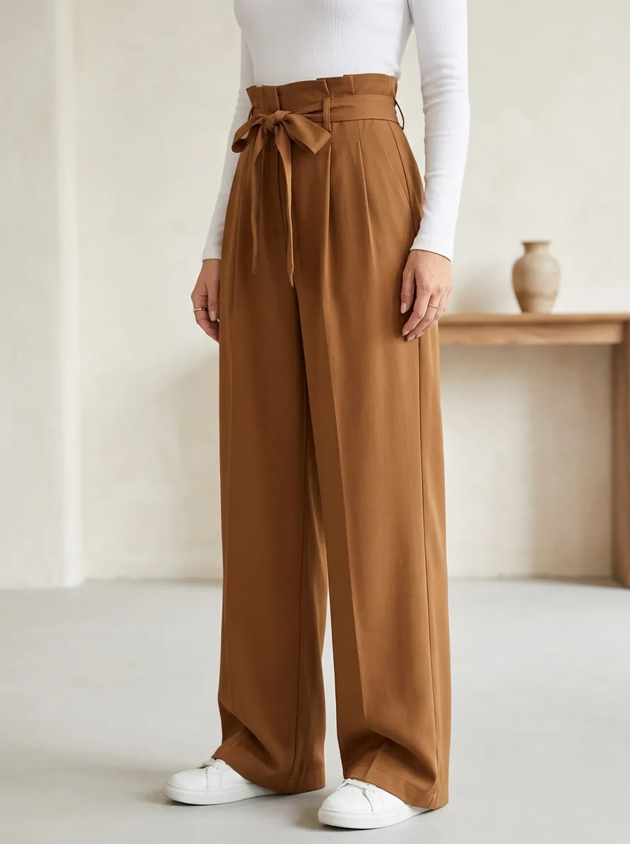 Easy-Wear Wide-Leg High-Rise Casual Wide Leg Pants