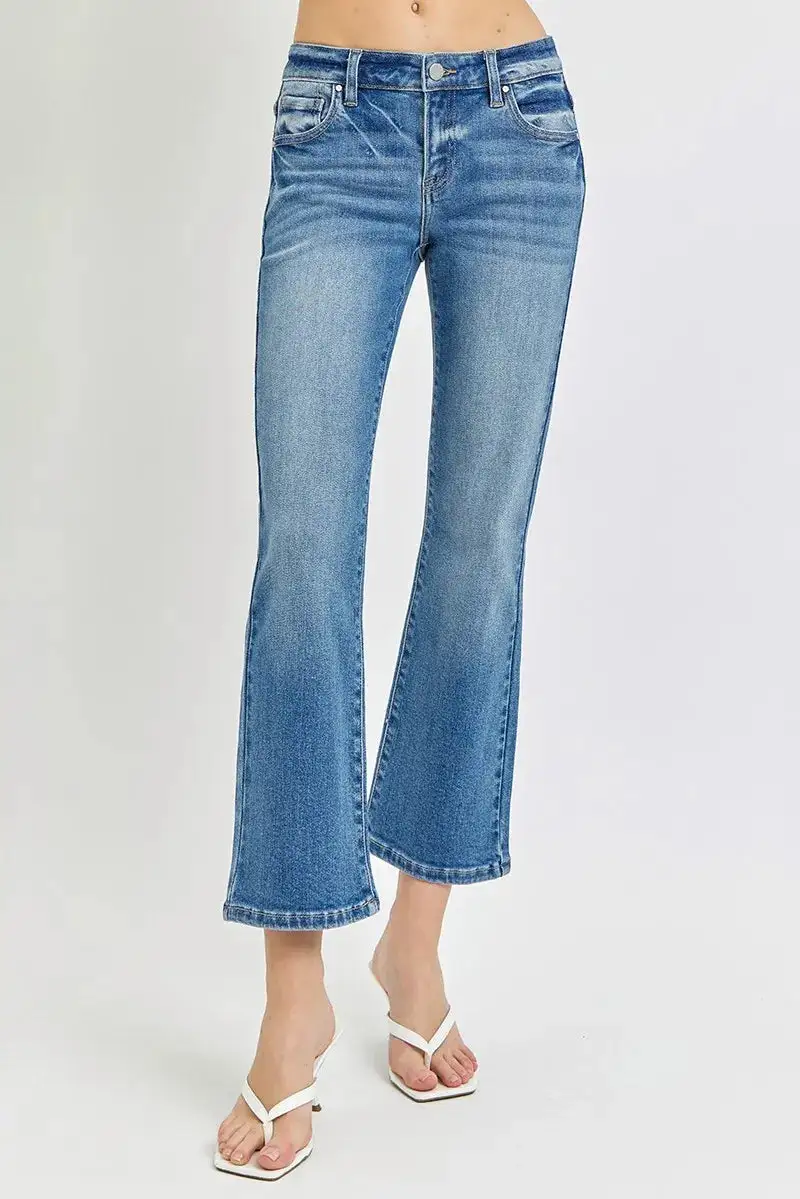 Soft Low Rise Flare Leg Denim Jeans