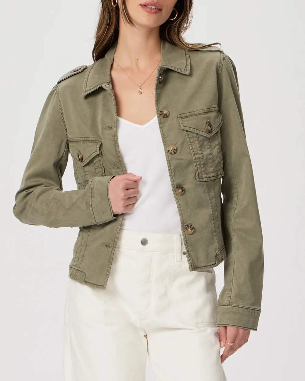 Olive Green Military Inspired Jacket