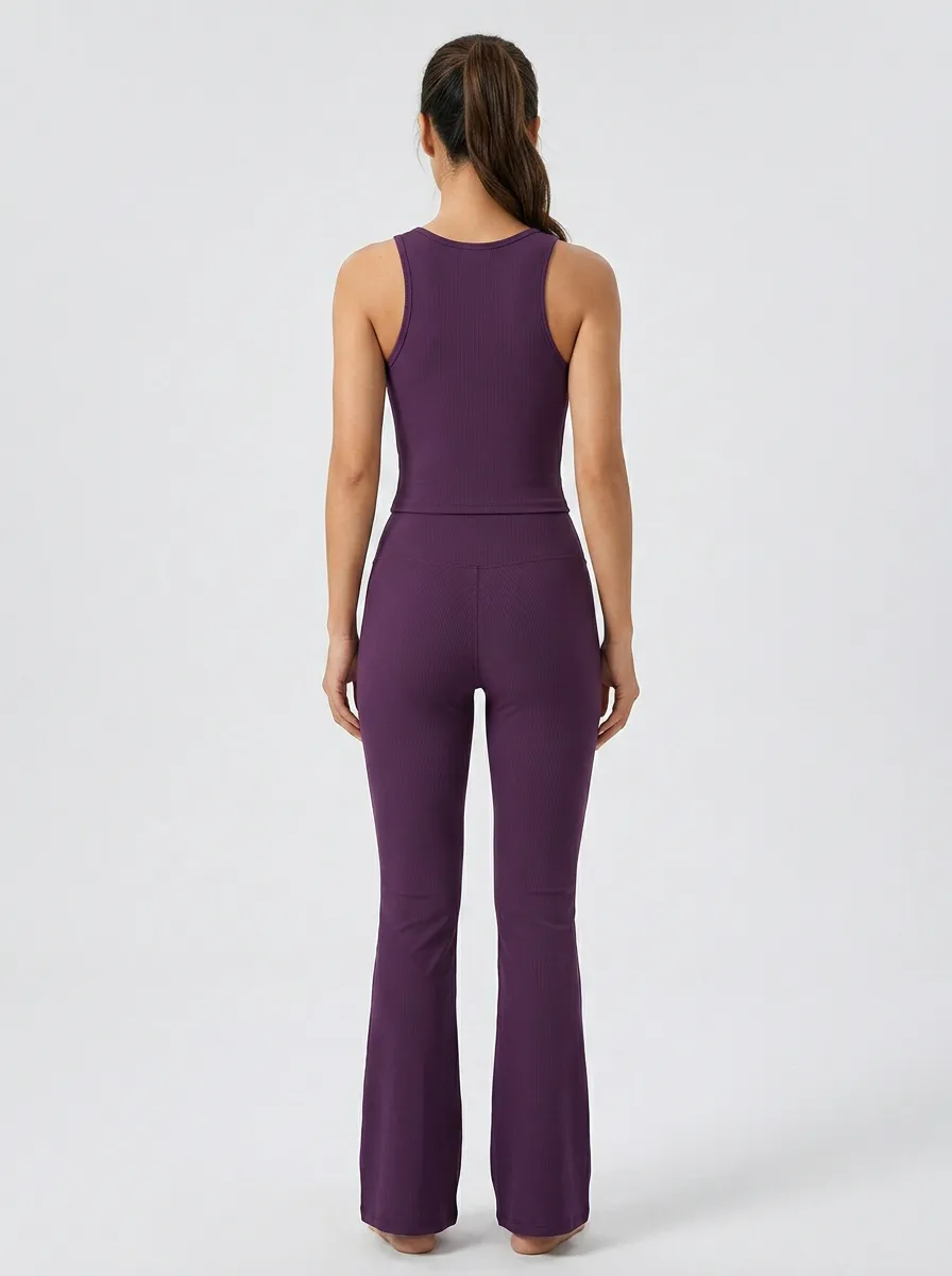 Workout Everyday-Look Women's Tank Top Flare Pants Active Set