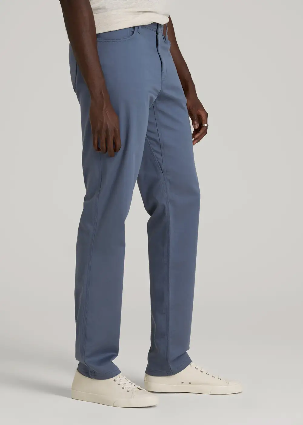 Men's Relaxed Tapered Cotton Stretch Pants