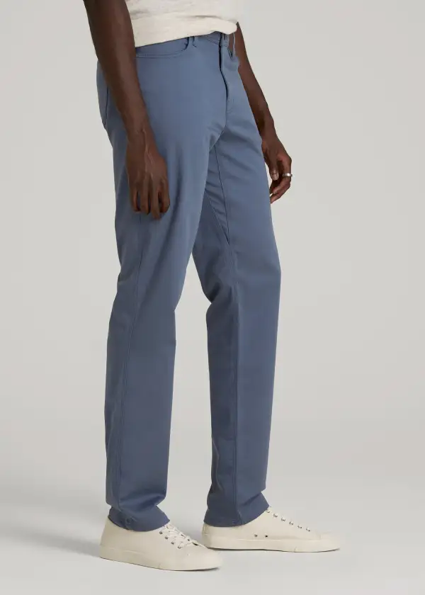 Men's Relaxed Tapered Cotton Stretch Pants