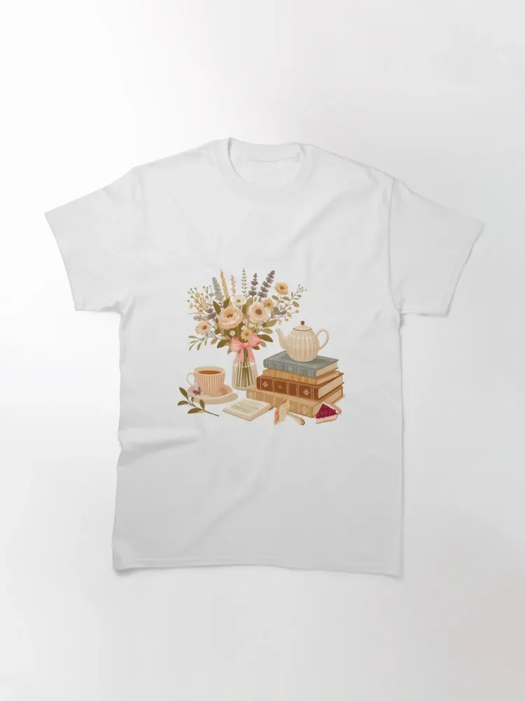 Women's Stylish Cozy Floral Print Crew Neck Short-Sleeve T-Shirt