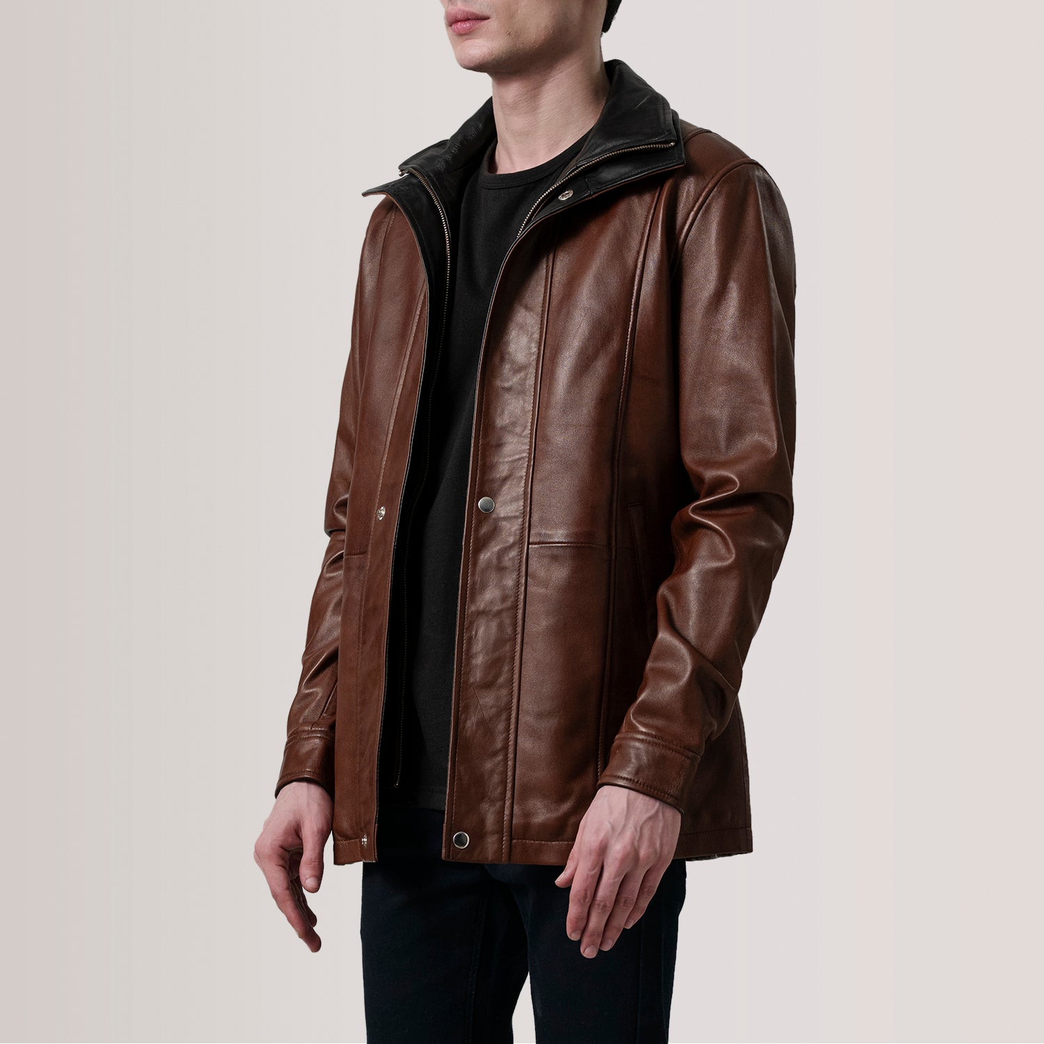 Men's Modern Leather Coat