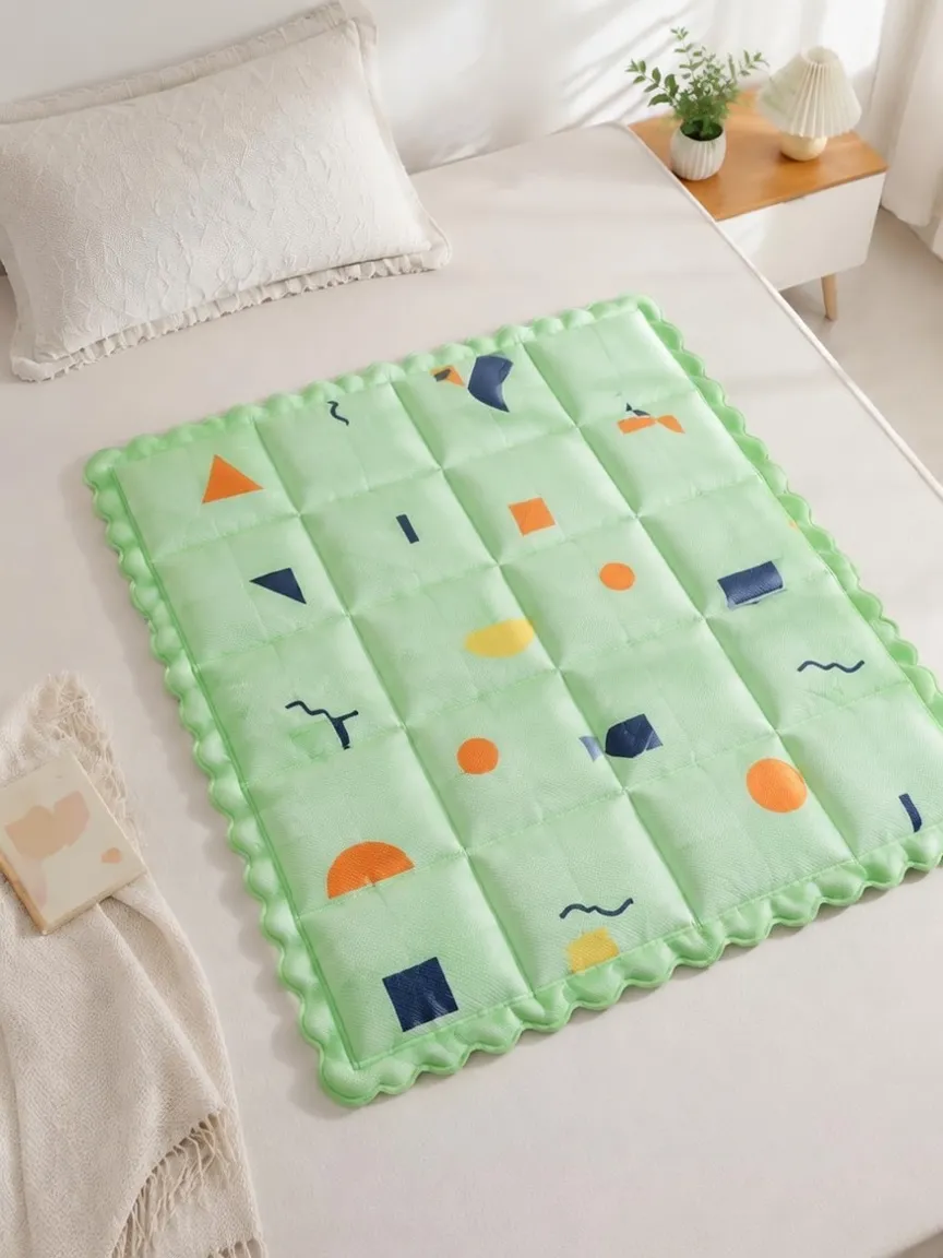 Geometric Abstract Pattern Cooling Mat