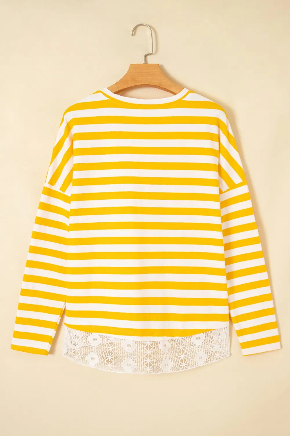 Striped V Neck Long Sleeve Top