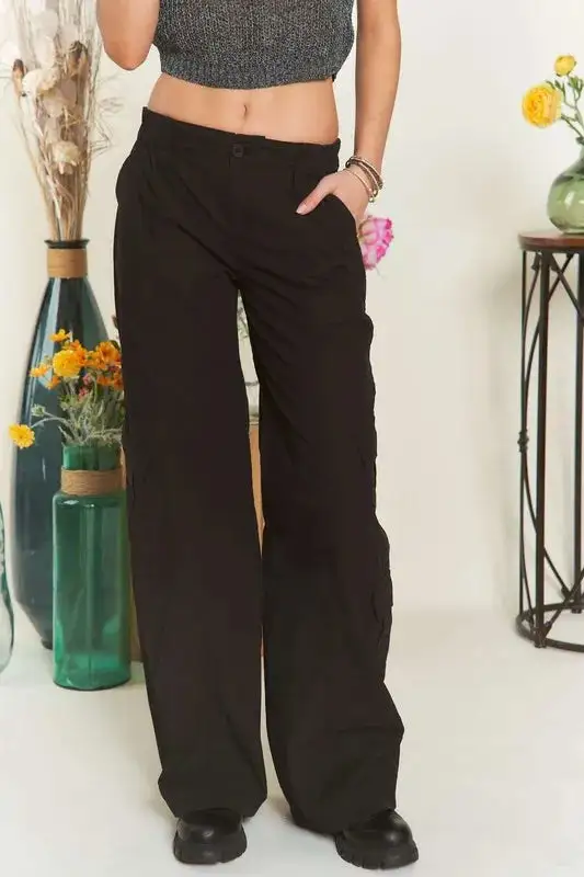 Low Rise Pocketed Casual Everyday Cargo Pants