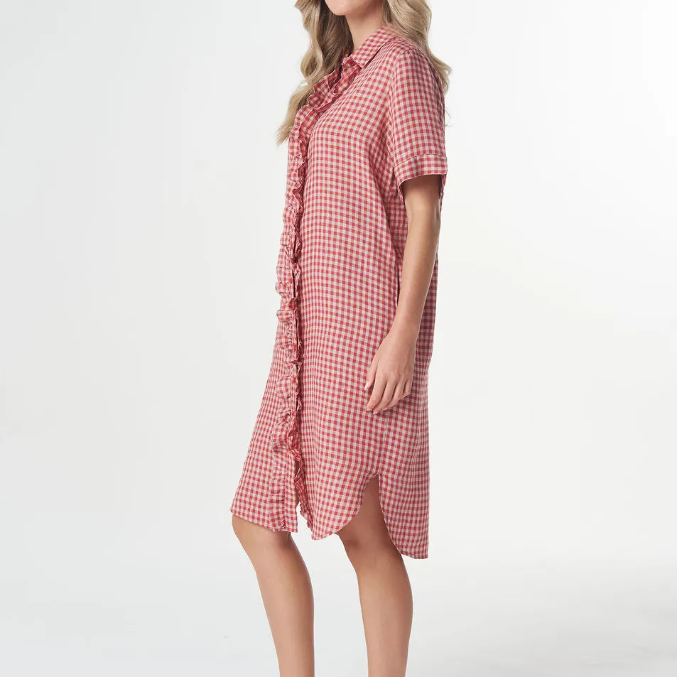 Women's Frill Short Sleeve Casual Dress