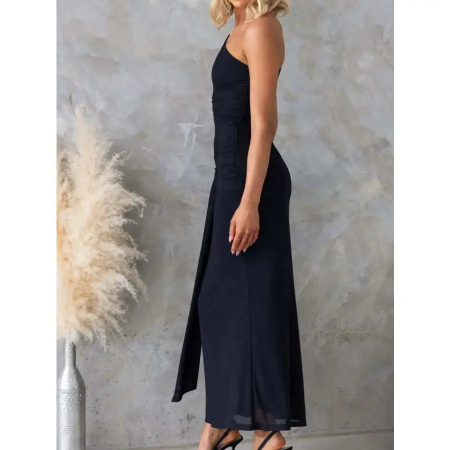 One Shoulder Cutout Bodycon Maxi Dress