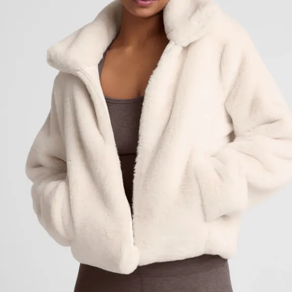 Plush Faux-Fur Zip Jacket