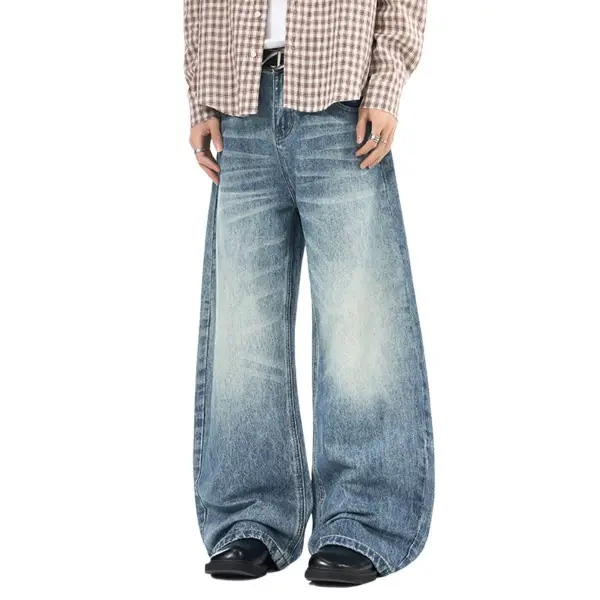 Wide Leg Barrel Leg High Waist Denim Jeans
