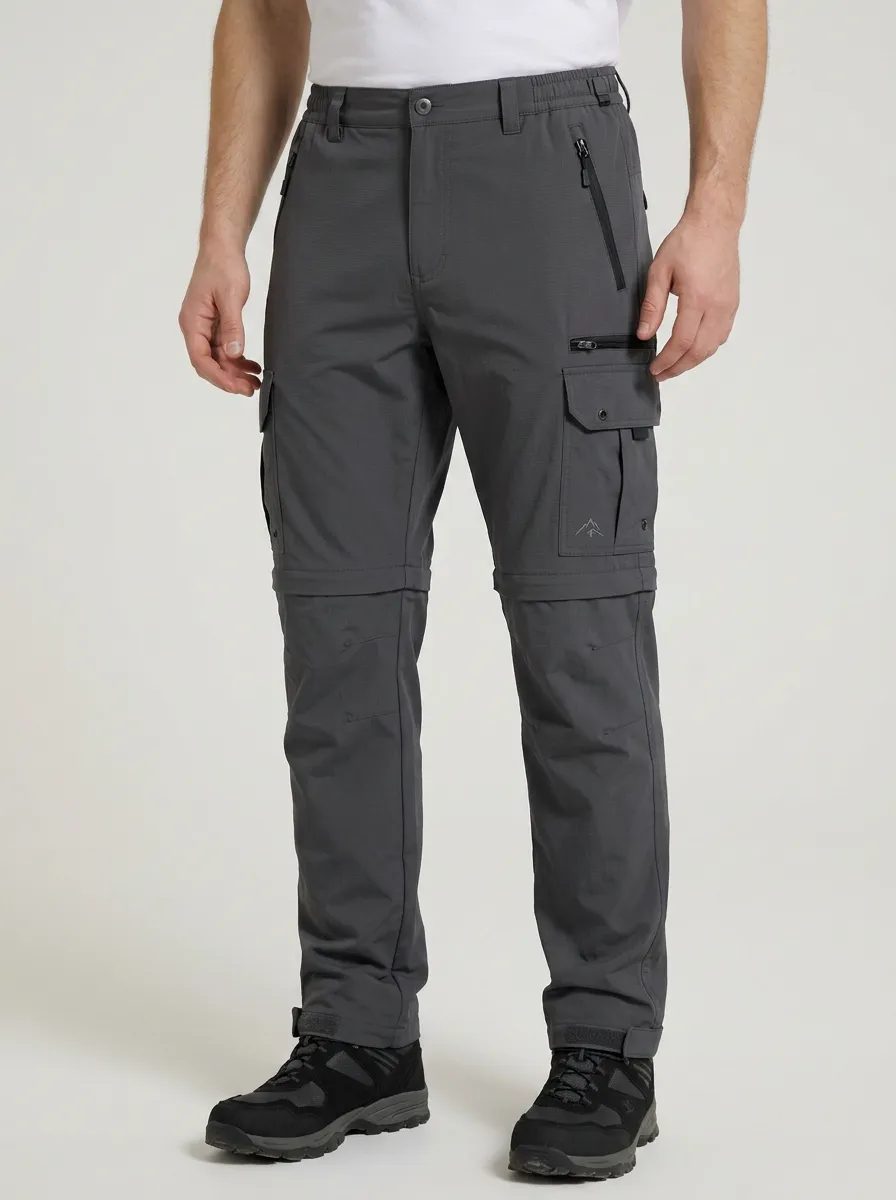 Men's Trek Outdoor Mountain Graphic Waterproof Zip Tactical Cargo Pants