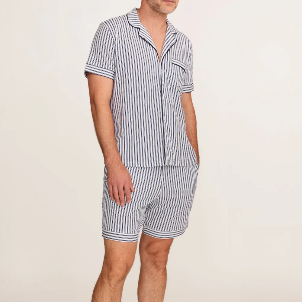 Ticking Pima Cotton Pajama Short Set