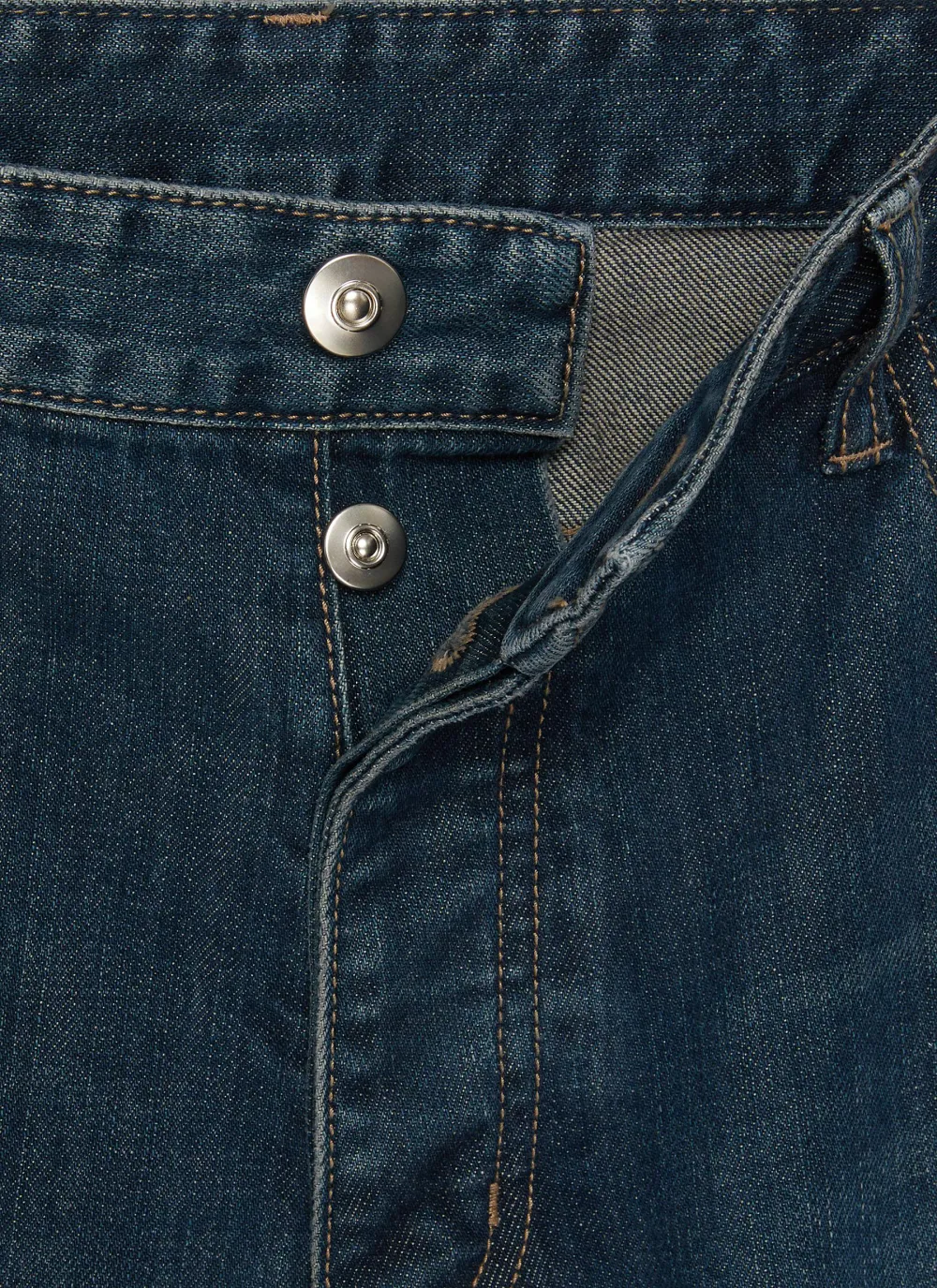 Minimalist Straight-Cut Comfort Denim Blue Jeans